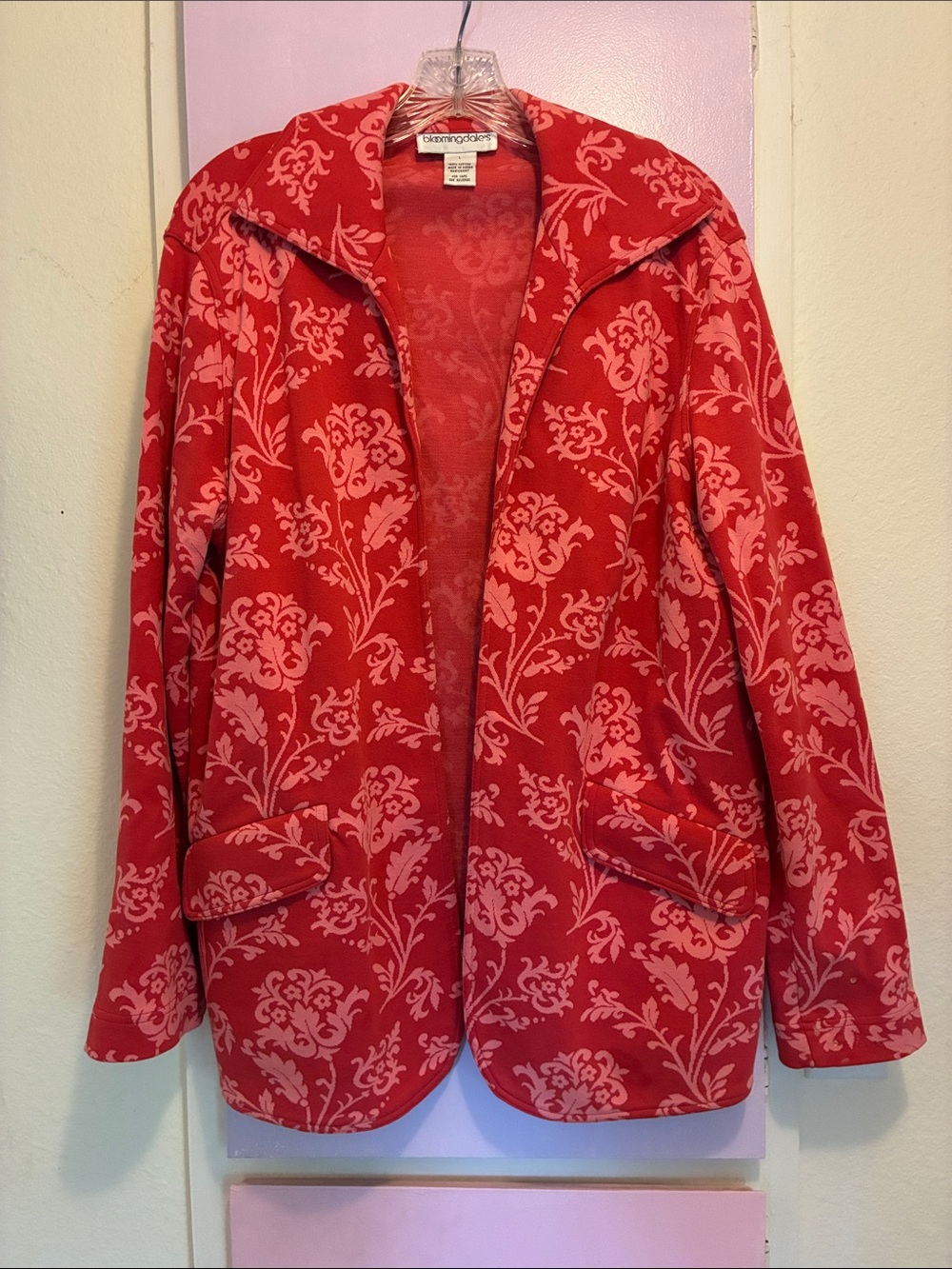 Bloomingdale's Red Floral Jacket